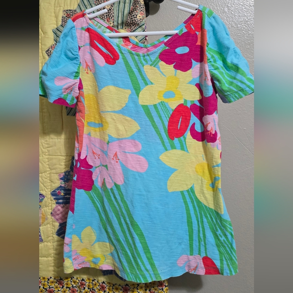 LILLY PULITZER Floral Short Sleeve SHIRT